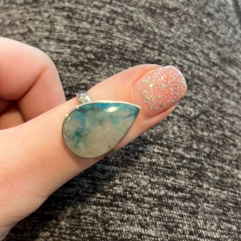 Quantum Quatro Gemstone silver ring size 10